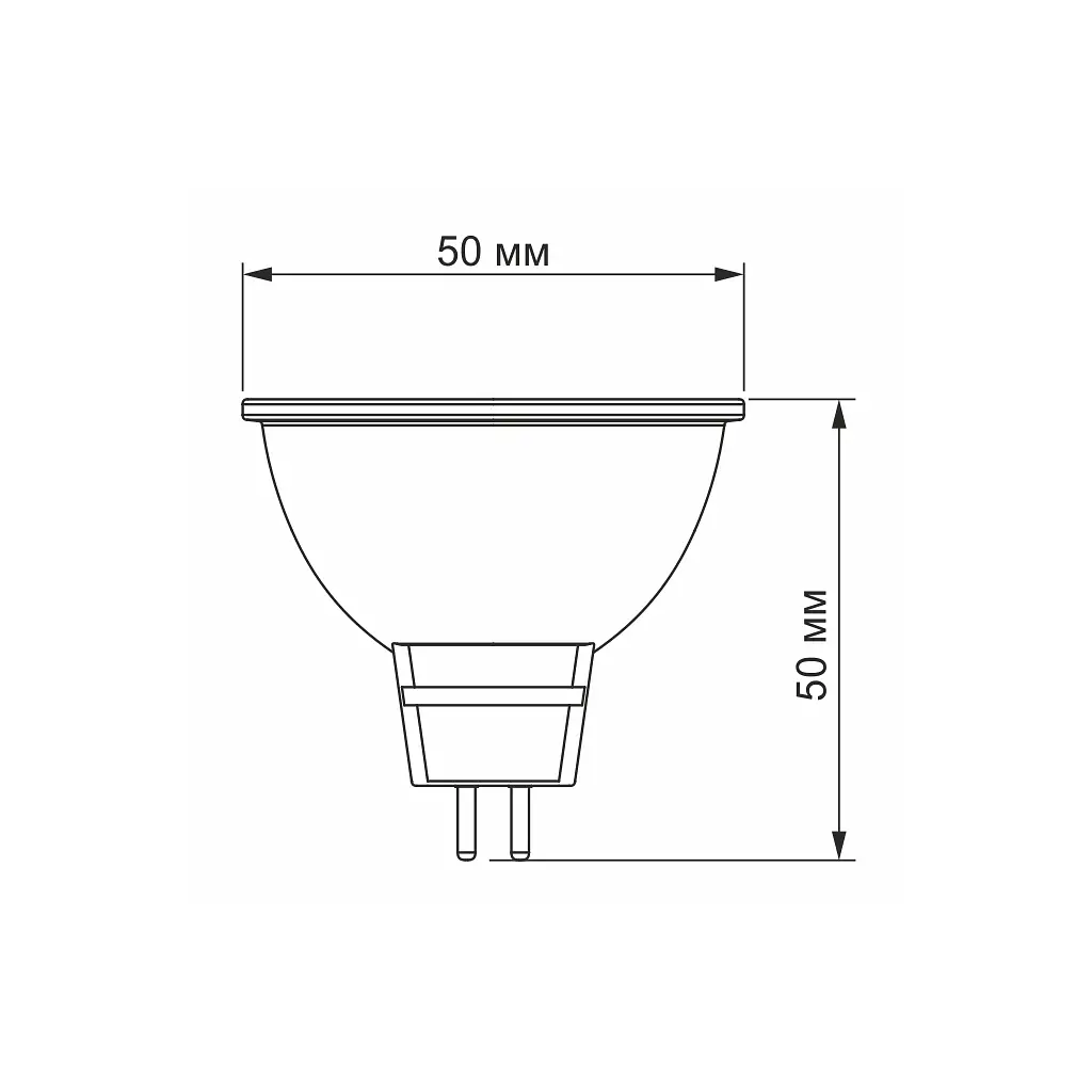 Лампочка TITANUM LED MR16e 6W GU5.3 4100K (VL-MR16e-06534) - фото 2