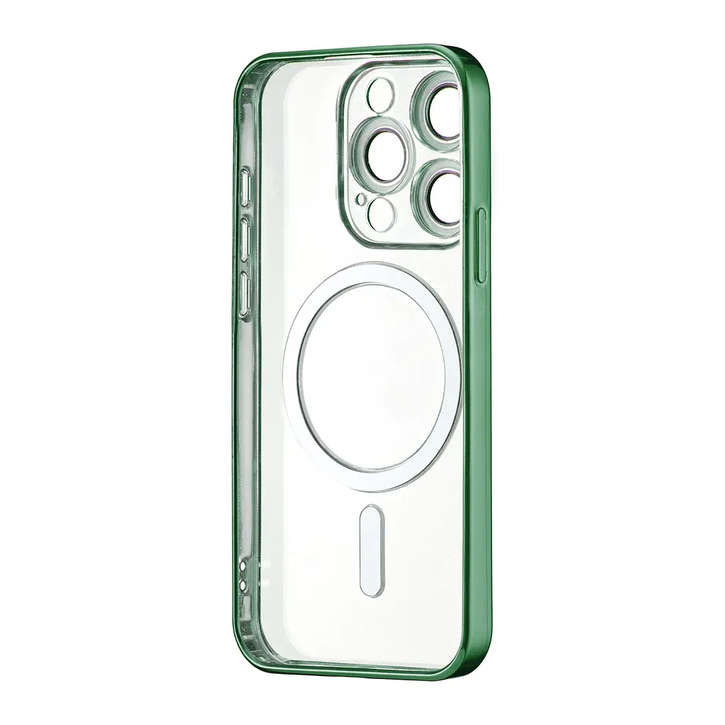 Чохол Ductil Metallic Edge with MagSafe (Protected Camera & Lens) iPhone 15 Pro Dark Green - фото 3