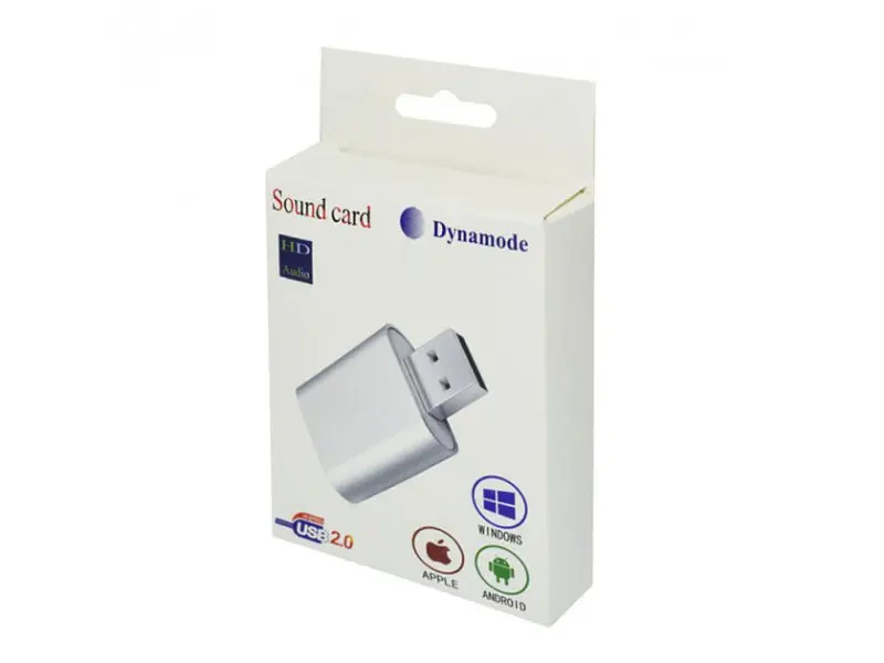Звукова карта Dynamode USB 8 (7.1) каналів 3D алюміній, сріблястий 44889 - фото 3