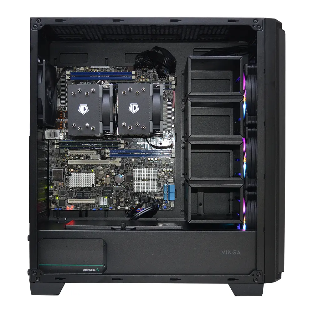 Сервер двопроцесорний Tower Power Up #50 Xeon E5 2690 v3 x2/256 GB/HDD 6 TB/SSD 512 Gb x 2 Raid/Int Video - фото 3