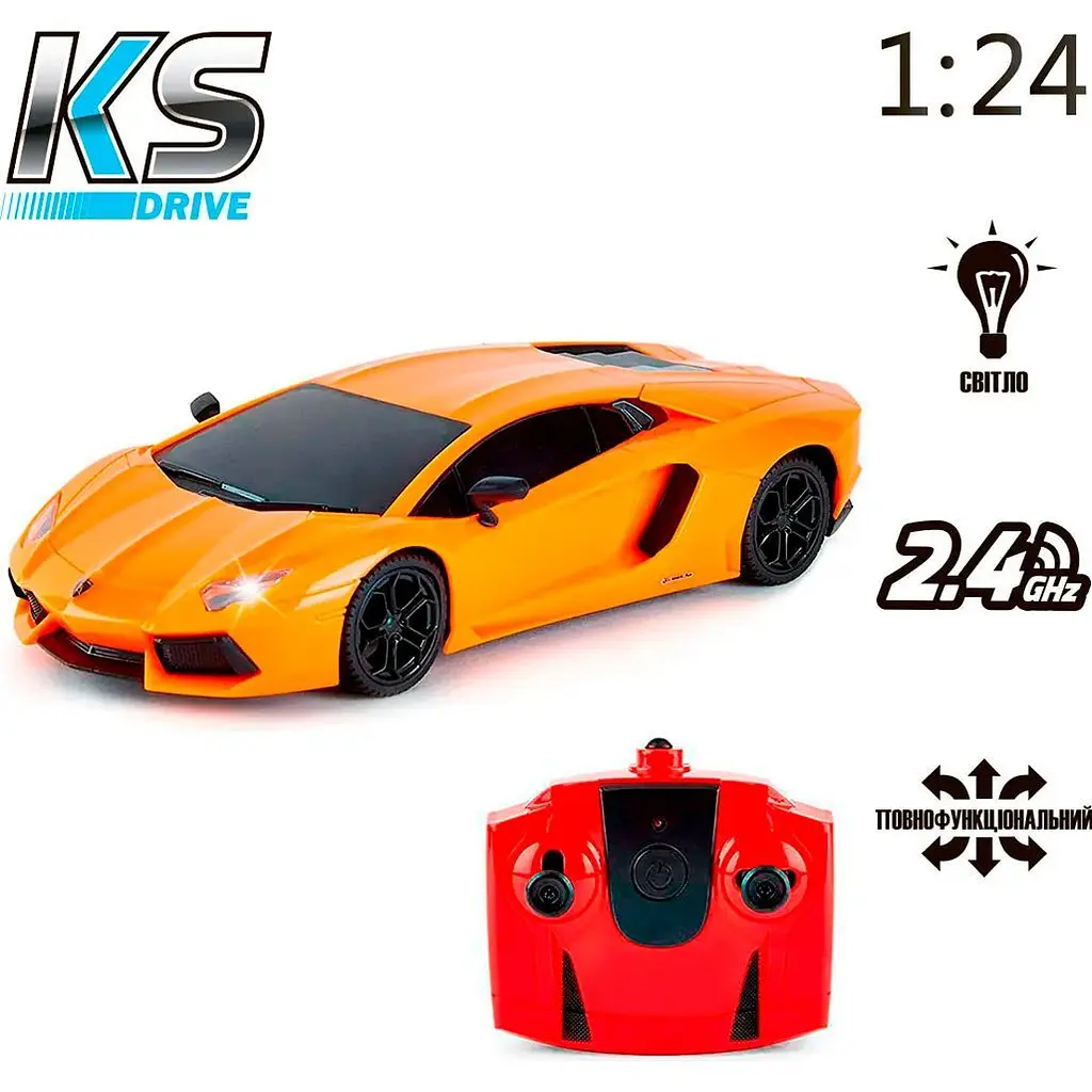 Машинка на радіокеруванні KS Drive Lamborghini Aventador LP700-4 1:24 Orange (124GLBO) [113023] - фото 5