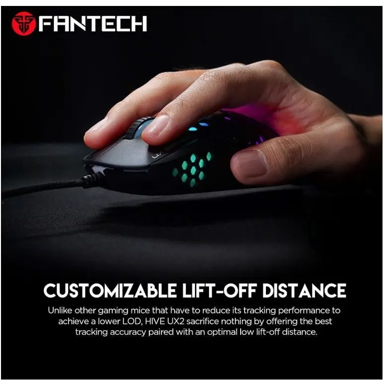 Ігрова миша Fantech X UX-2 RAPTOR PixArt 3360, 250IPS, 50G, 1200DPI Black - фото 9