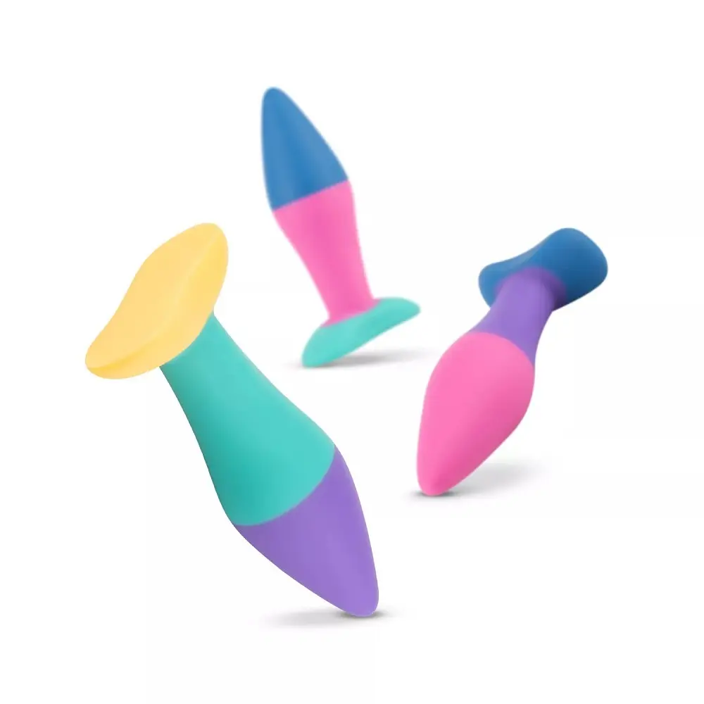 Набір анальних пробок PMV20 Koda - Butt Plug Set, 3 шт, райдужний - фото 3