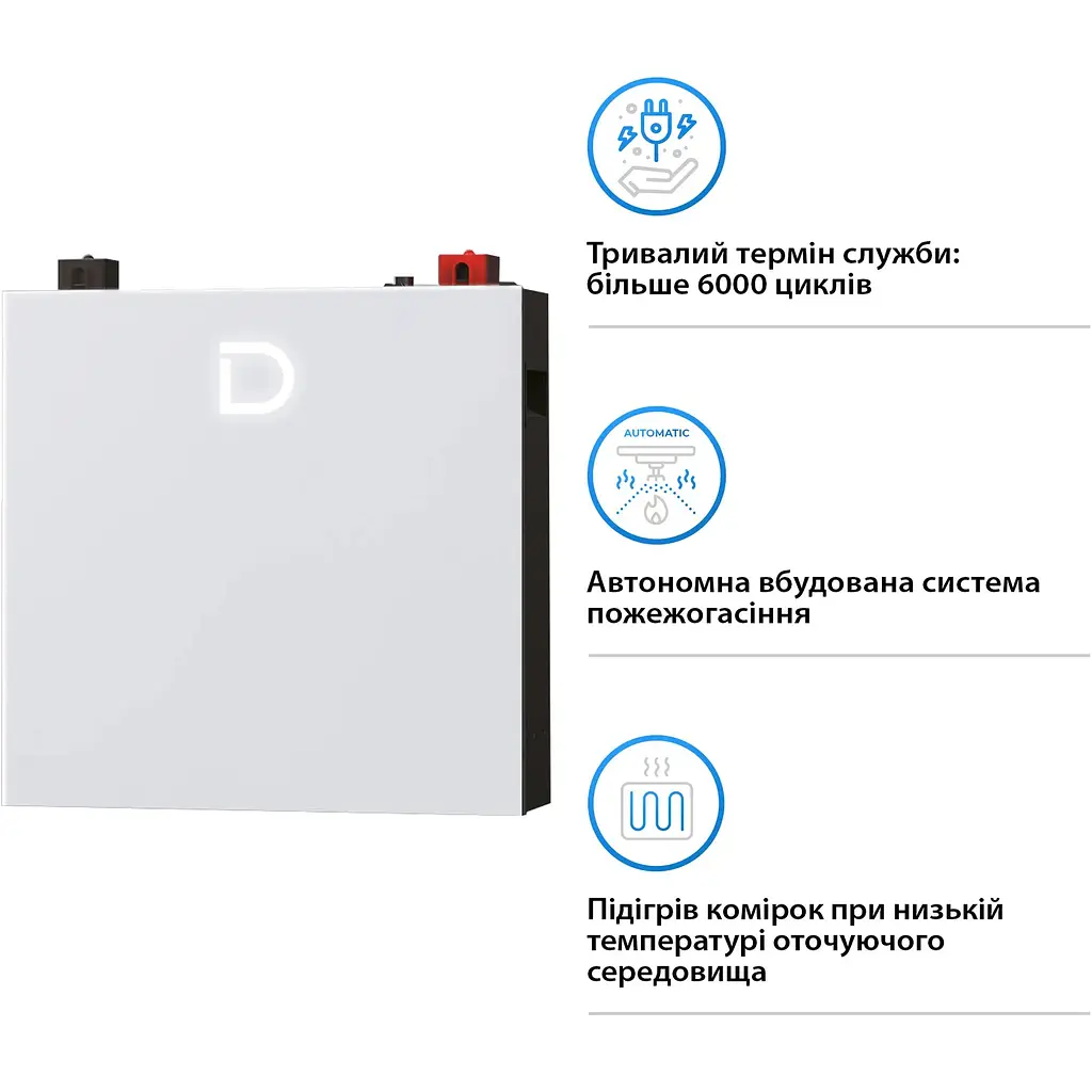 Акумулятор Dyness LiFePO4 48V (48V/100Ah/5120Wh) (DL5.0C Pro) [153565] - фото 5