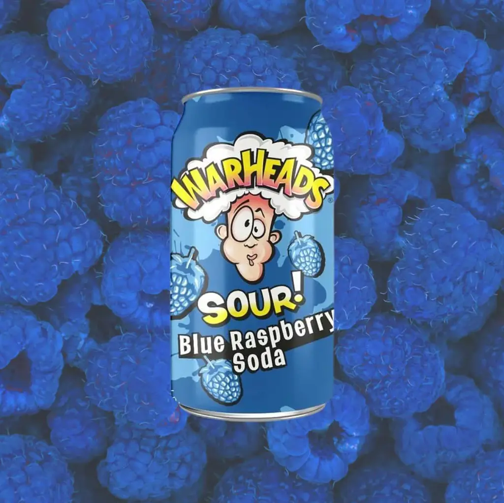 Кислий газований напій Warheads Sour Blue Raspberry Soda 355 мл - фото 4