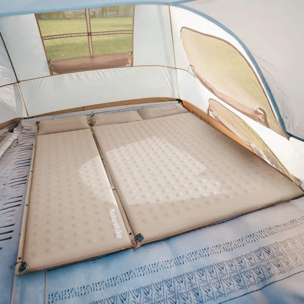 Коврик надувной с подушкой Naturehike CNK2550WS025 60мм Зеленый - фото 7