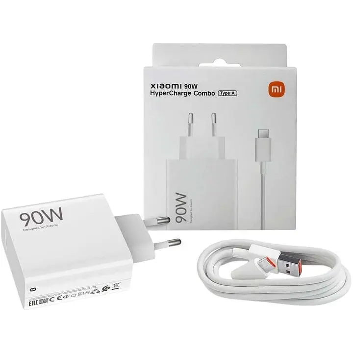 Мережевий зарядний пристрій Xiaomi HyperCharge 90W + Сable USB-A - USB-C White (BHR07ZBEU) [138151] - фото 4