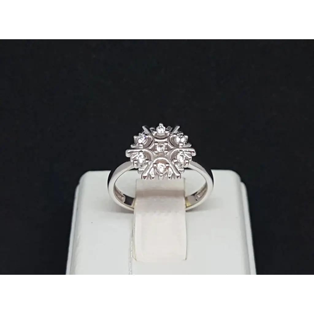 Срібне кільце Лазурит з фіанітами. 15116р 16 - фото 2