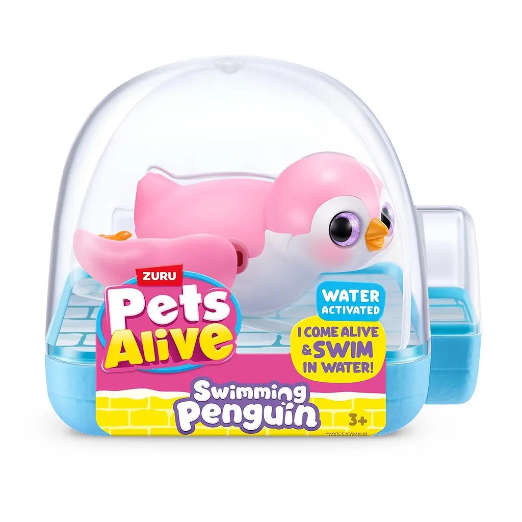 Інтерактивна іграшка PETS ALIVE S1 – ПІНГВІНЧИК (рожевий) Pets & Robo Alive 9573B