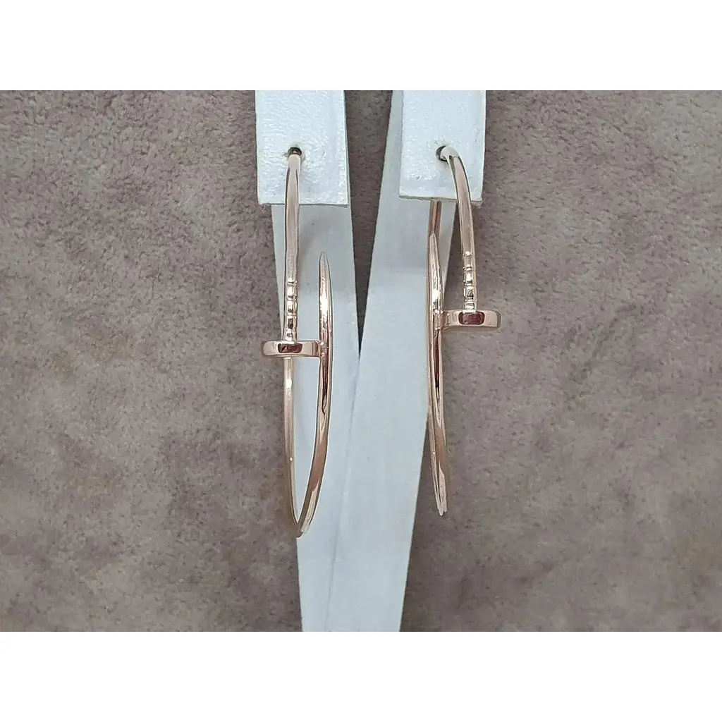 Золоті сережки-кільця Favoritum Цвяхи. 210266 - фото 3