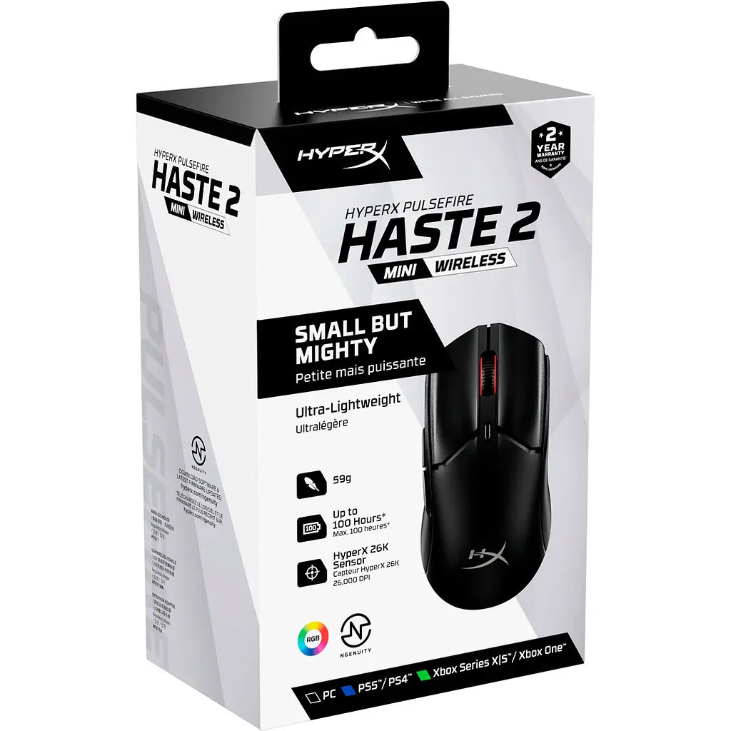 Миша HyperX Pulsefire Haste 2 Mini Wireless Black (7D388AA) [102865] - фото 9
