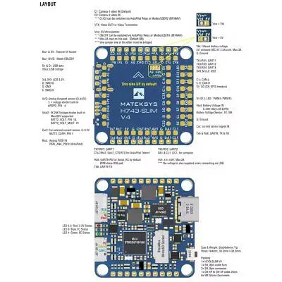 Політний контролер (FC) MATEK H743-SLIM-V4 (H743SLIMV4) - фото 6