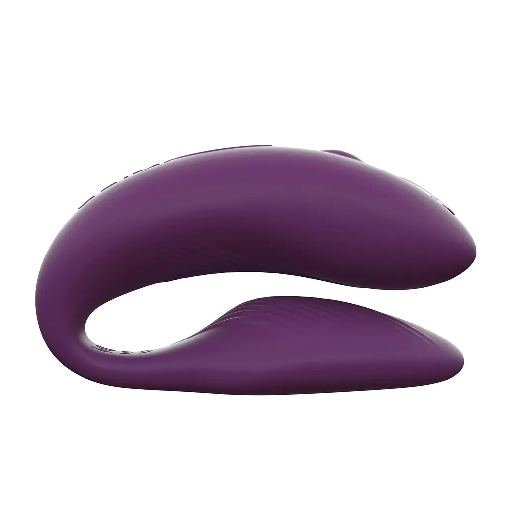 Смарт-вібратор для пар We-Vibe Chorus Purple, сенсорне керування вібраціями стисненням пульта - фото 3