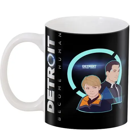 Кружка GeekLand Детройт: Стать человеком Detroit: Become Human арт Коннор и Керра DB.01.015 330 мл белая - фото 3