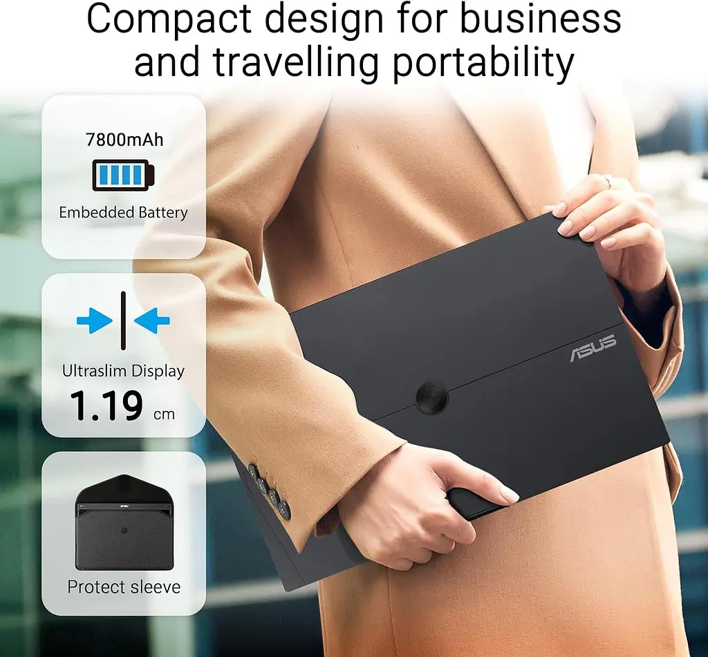 Монітор 15.6" ASUS ZenScreen MB16AMTR Portable FHD IPS 60Hz (90LM04S0-B02170) - фото 5
