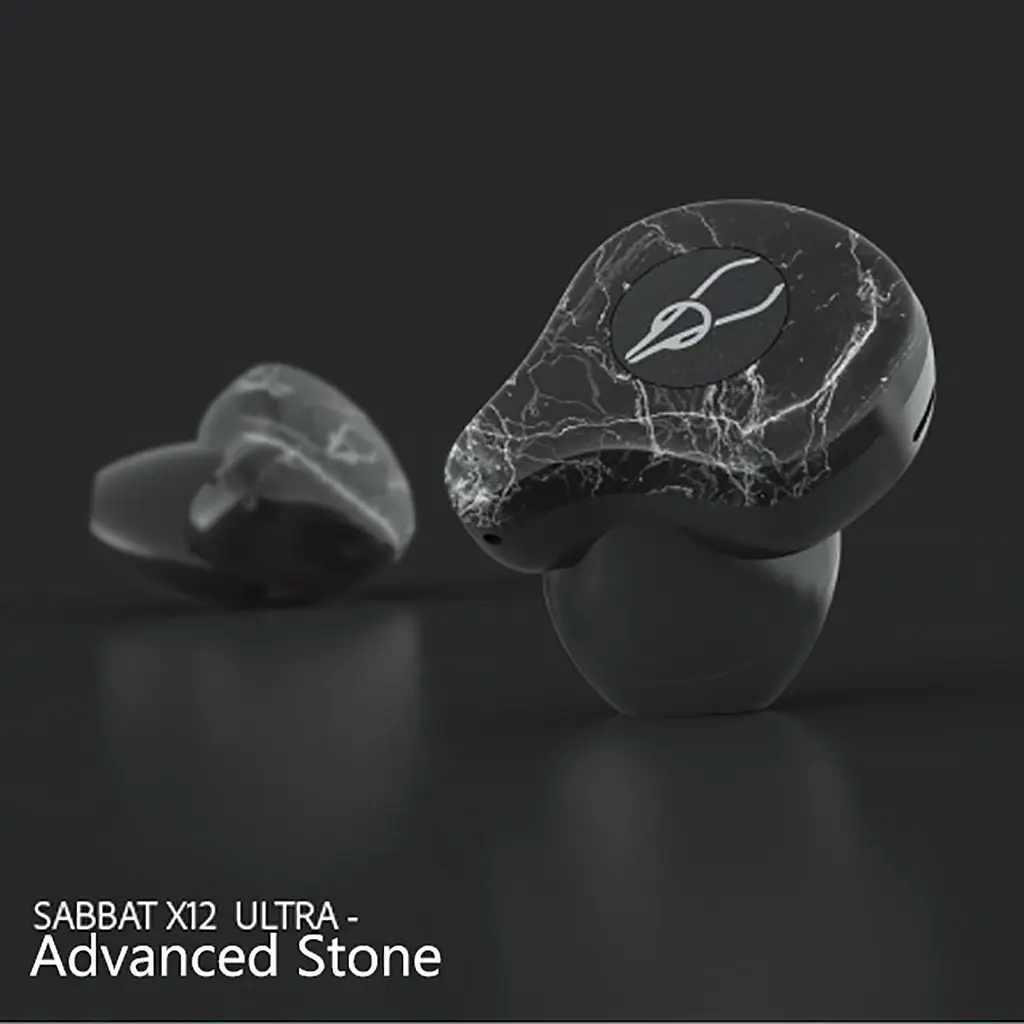 Беспроводные Bluetooth наушники Sabbat X12 Ultra Advanced stone с поддержкой aptX черно-серые - фото 6
