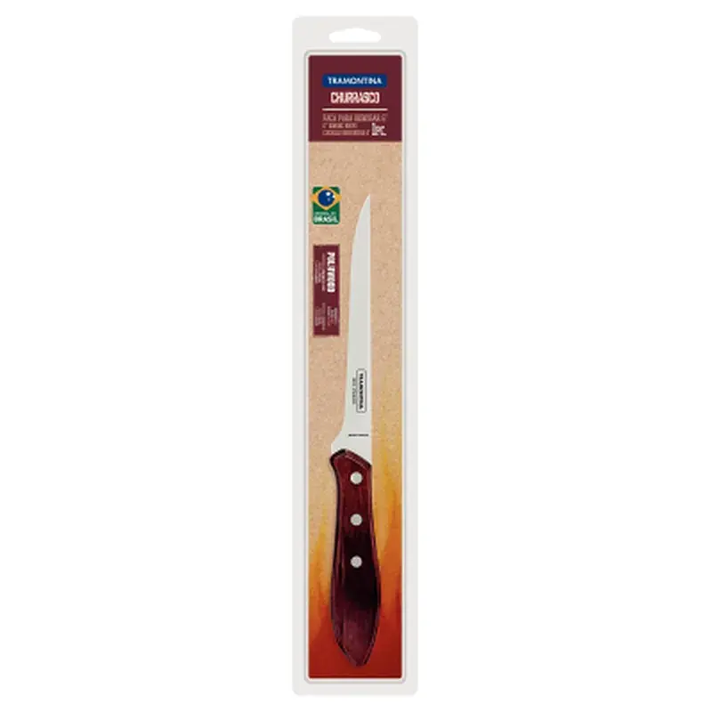 Кухонний ніж Tramontina Barbecue Polywood Fillet, 152 мм, червоне дерево (21188/176) - фото 6
