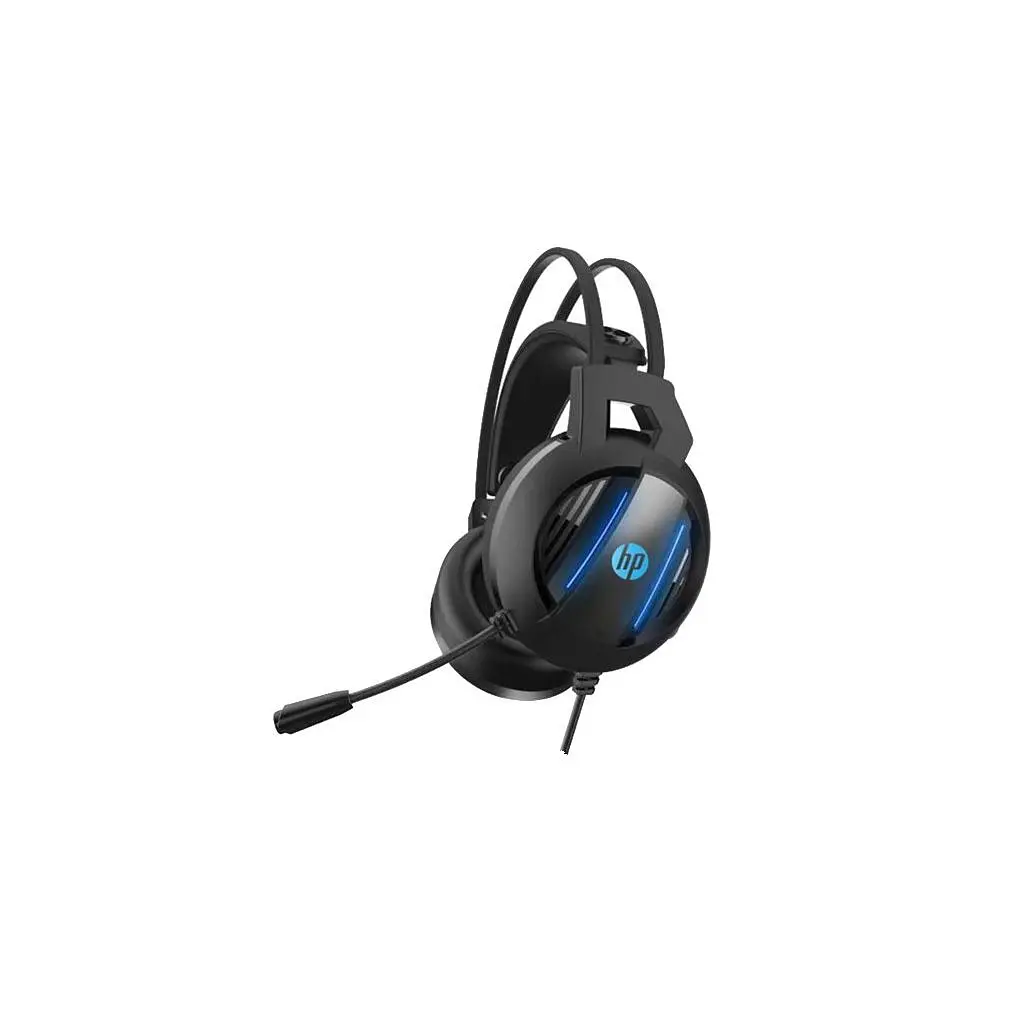 Навушники HP USB+3.5mm LED Black (DHE-8001)