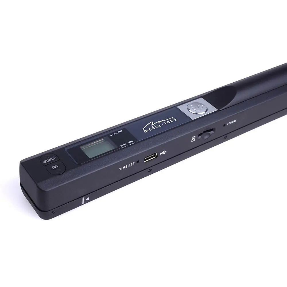 Сканер A4 Media-Tech ScanLine MT4090 (900 dpi, USB, Micro SD, портативний, 2 бат-ки АА, OCR, чорний) (MT4090) - фото 5