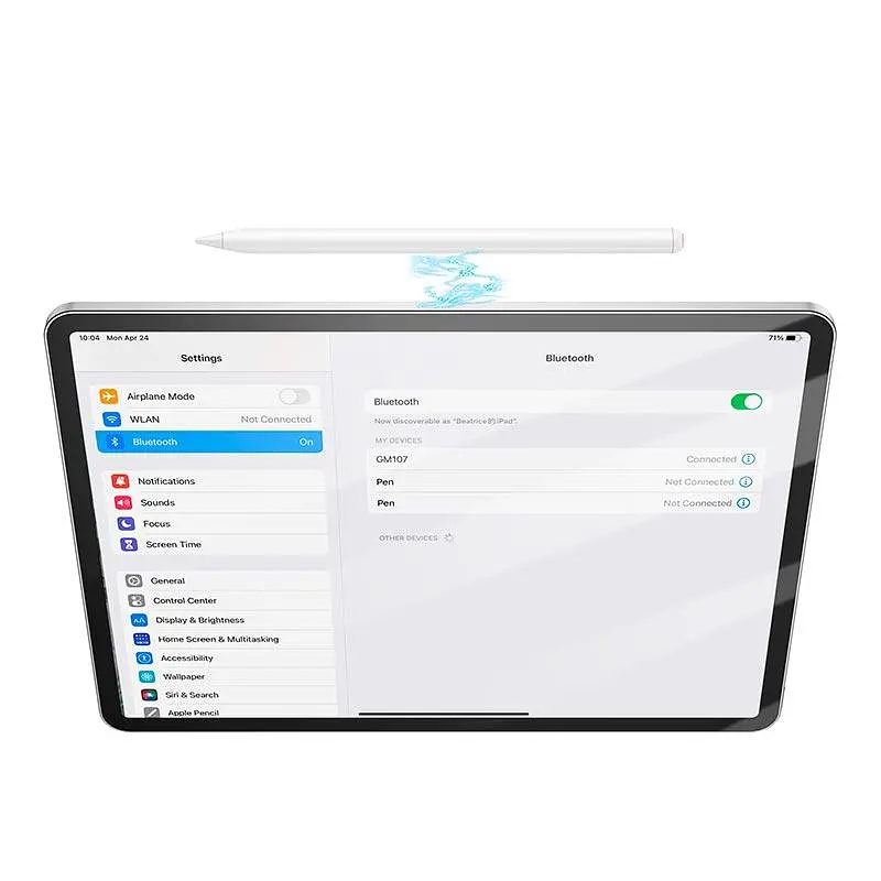 Стилус Hoco Smooth series magnetic rechargeable capacitive pen for Pad GM107 - фото 8