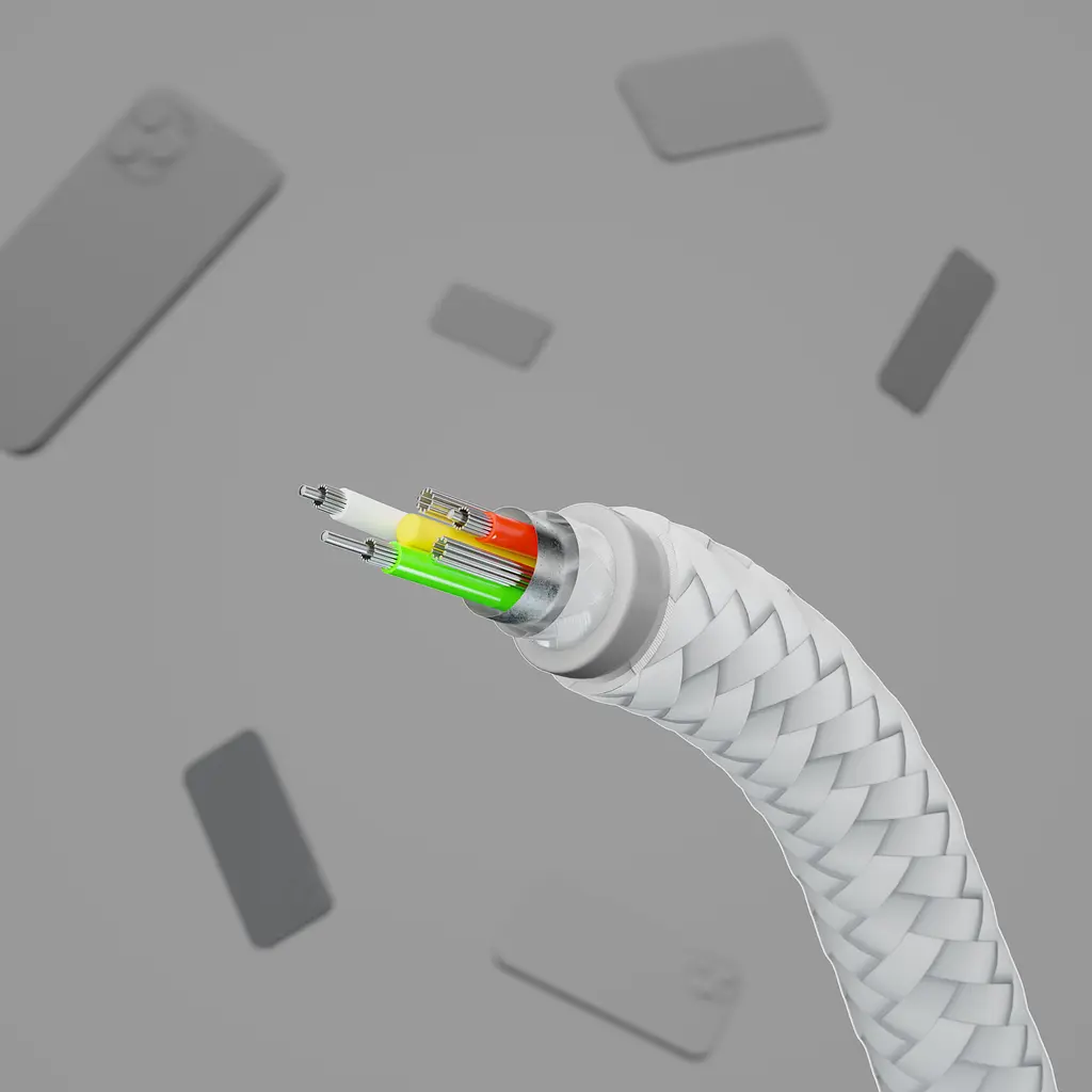 Кабель Belkin USB-A > Lightning зарядка/синхронизация 1м, плетеный, силиконовый, с ремешком на ма teh0013716 - фото 8