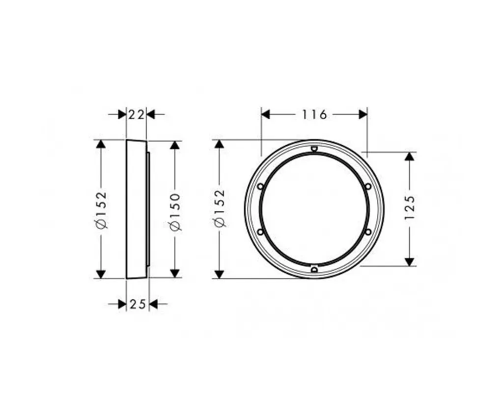 Подовження для зовнішньої частини Ibox Focus E2 Hansgrohe 13597000 - фото 2