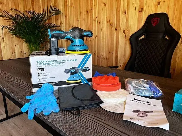 Аккумуляторная полировальная машинка Polishing Machine LY-329 с насадками - фото 5