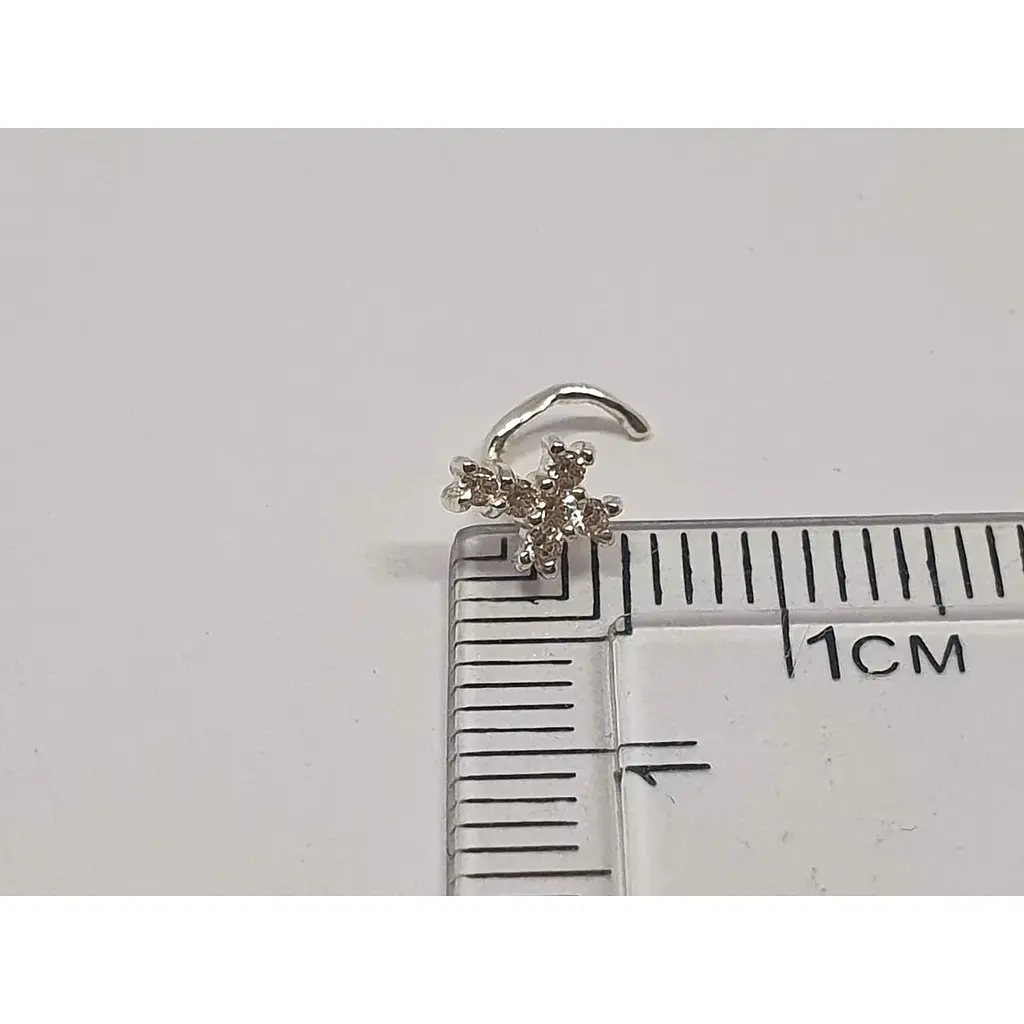 Серебряная серьга-пирсинг в нос Dear. 1045.1С - фото 3