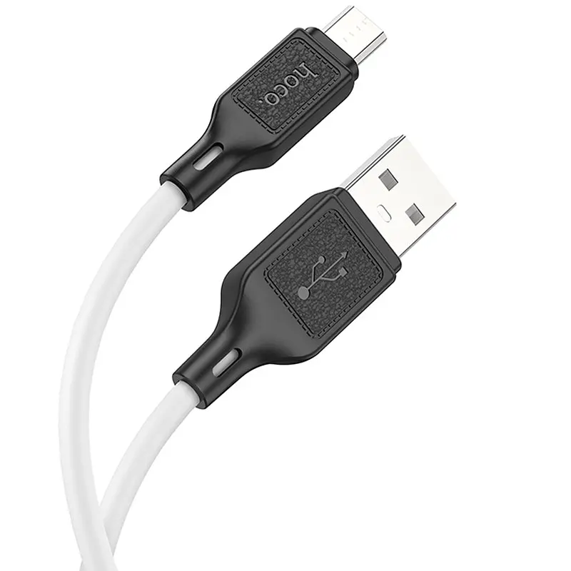 Кабель Hoco X90 Cool silicone USB to MicroUSB (1 м) Белый - фото 2