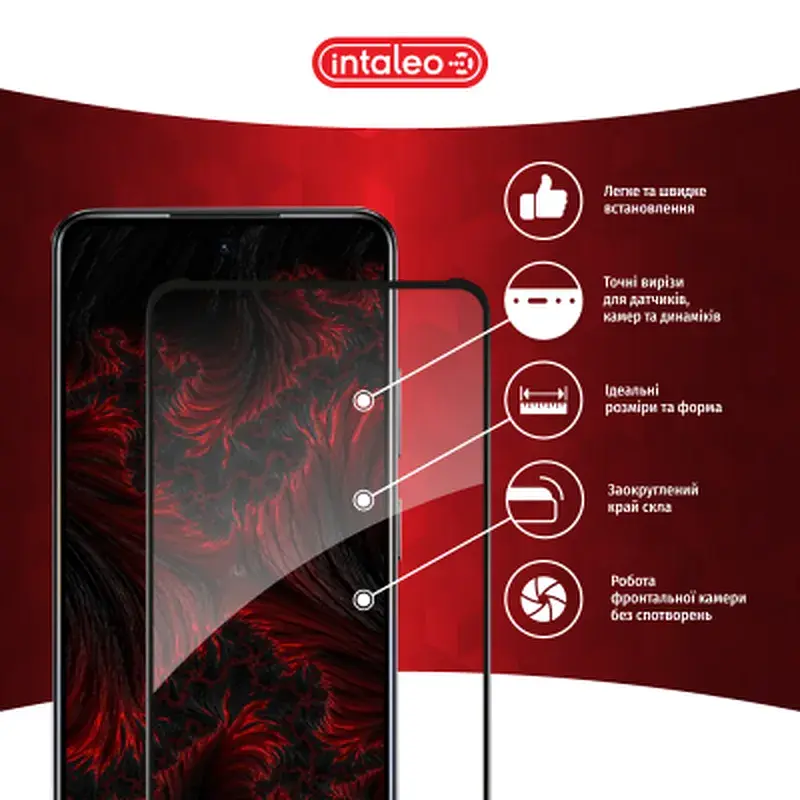 Скло захисне Intaleo Full Glue Infinix Hot 40i Black (1283126588945) - фото 3