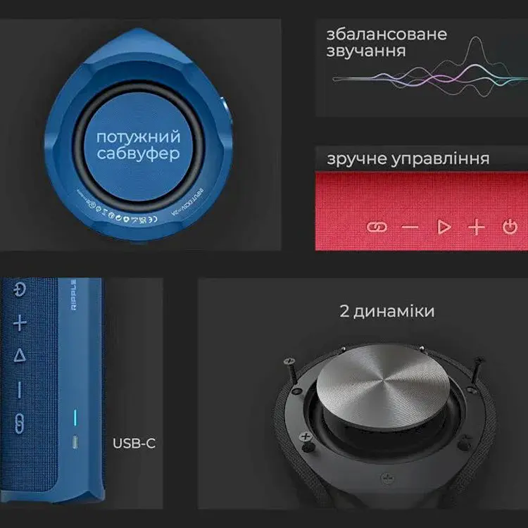 Акустична система HiFuture Ripple 30W Black (ripple.black.) - фото 2