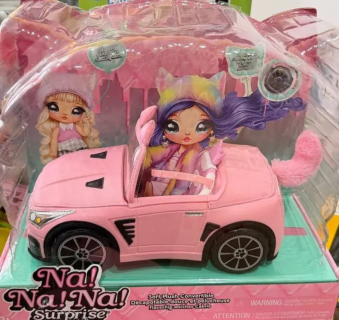 Машина для куклы На На На Автомобиль Na Na Surprise Soft Plush Convertible , Kitty Car - фото 6