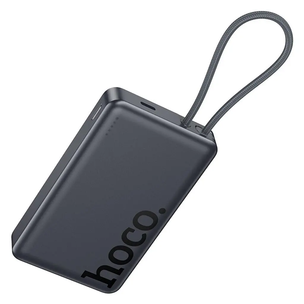 Батарея універсальна HOCO 10000 mAh Origen Dual PD/20W Magnetic with cable Type-C Metal Gray (Q44 / 714983) - фото 7