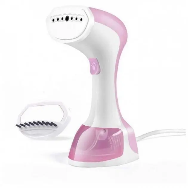 Вертикальний ручний відпарювач пароочисник для одягу та штор Handheld Garment Steamer SI-6025 рожевий - фото 4