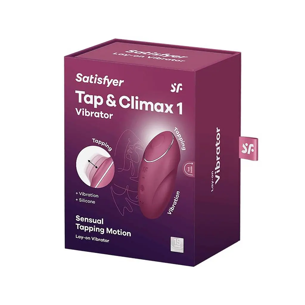 Вибратор для клитора Satisfyer Tap & Climax 1 11 см бордовый - фото 7