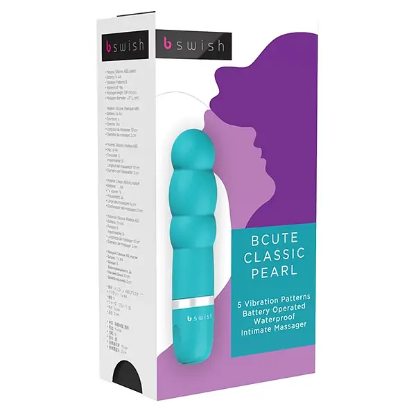 Вібратор B Swish Bcute Classic Pearl 10 см (бірюзовий) - фото 3