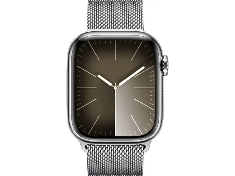 Смарт-годинник Apple Watch Series 9 GPS + Cellular 41mm Silver S. Steel Case w. Silver Milanese Loop (MRJ43) - фото 2