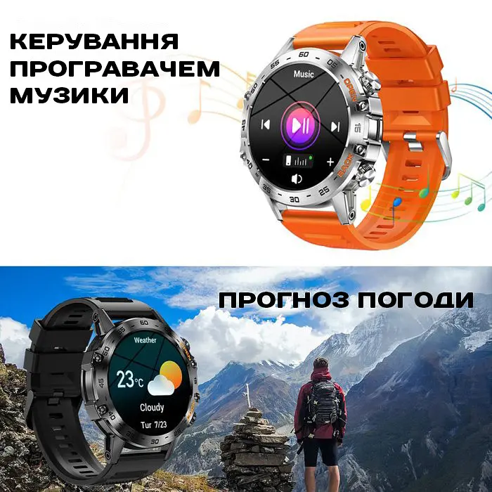 Часы Smart Delta K52 Black Rubber, 2 ремешка - фото 21