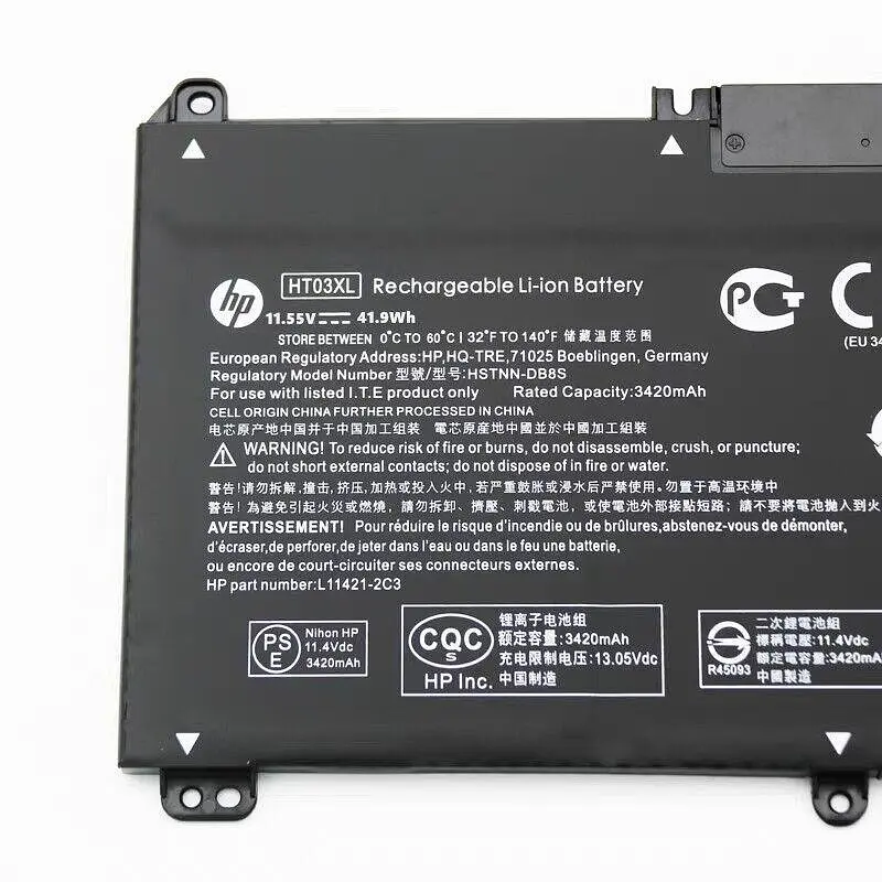Акумулятор для ноутбука HP 250 G7 255 G7 340S G7 15-da 15-db 14-ce 15-cs 15-cd 15-cw 15s-eq (HT03XL 11.4V 41Wh) - фото 3