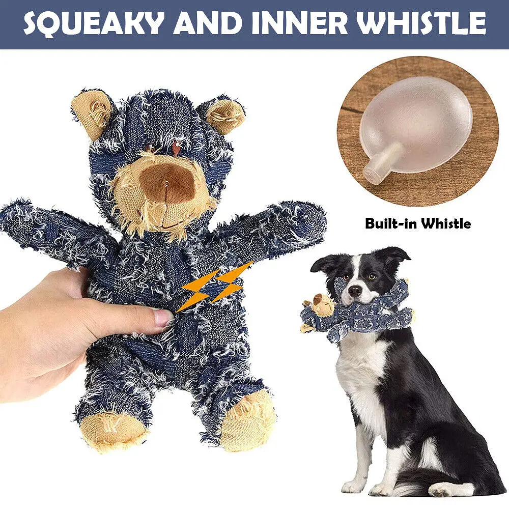 М'яка іграшка для собак Chew Squeak Plush Bear з пищалкою - фото 8