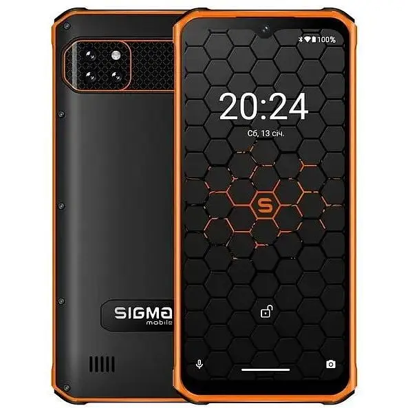 Смартфон Sigma X-treme PQ56 6/128 ГБ 10000 мач черно-оранжевый - фото 2
