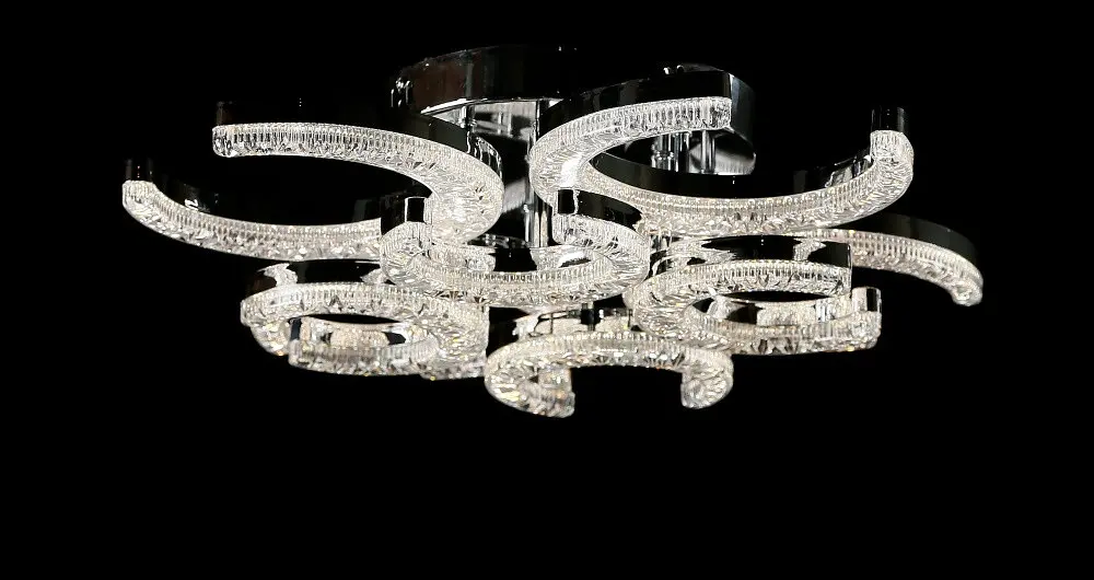 Світлодіодна люстра Splendid Ray L1654/4+4 LED (CH), білий, хром, 128 Вт, від 12-20 м² - фото 3