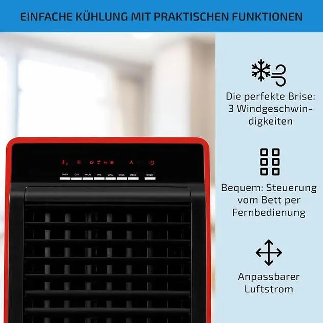 Мобільний кондиціонер-вентилятор OneConcept CTR-1 4-в-1 (10029735) - фото 4