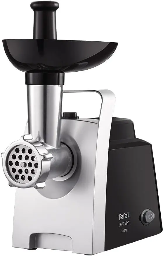 Tefal М'ясорубка HV1 7in1, 1400Вт, 1.7кг/хв, 2 решітки, насадка для ковбас, томатів, 3 терки, пластик, чорний - фото 3