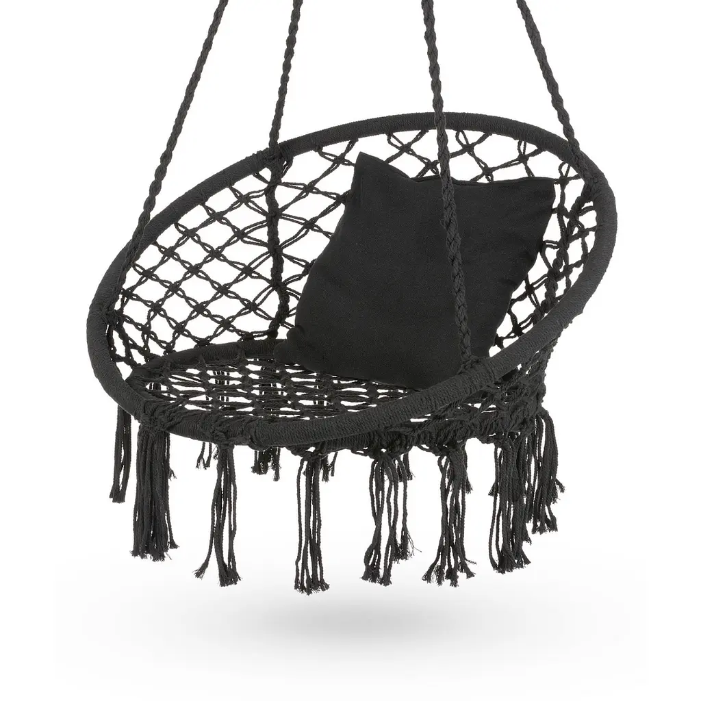 Садова гойдалка Boho Outtec XXL чорна - фото 7