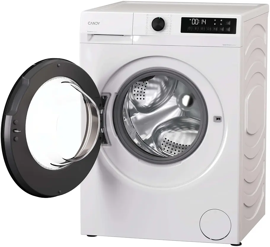 Candy Пральна машина Candy ProWash 300 фронтальна, 9кг, 1400, A, 54.8см, дисплей, пара, інвертор, люк чорний, білий - фото 8