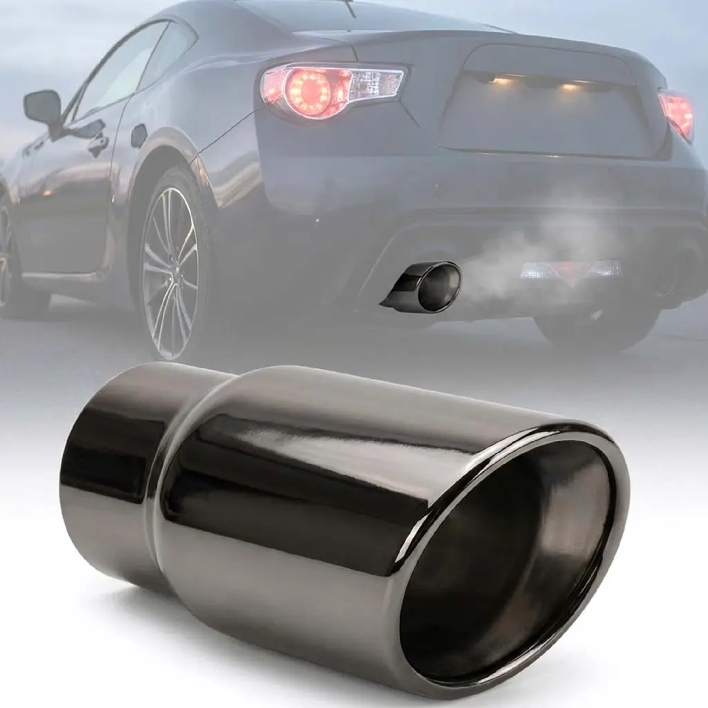 Насадка на глушник Vitol 203x114x64 мм Темний Хром (НГ-1015-BK)