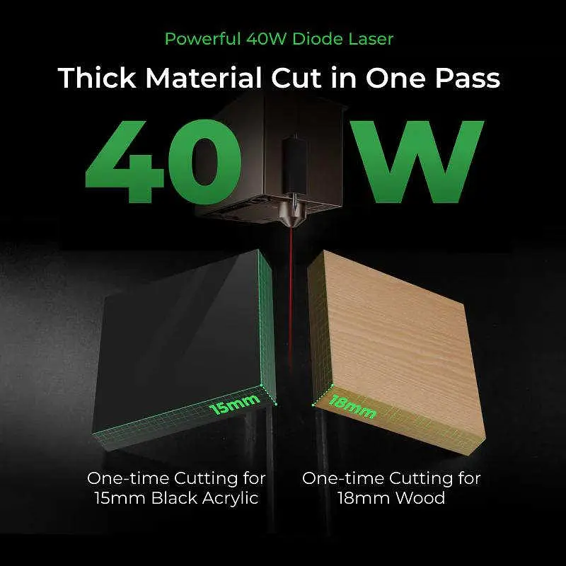 Лазерна гравірувальна машина 2 в 1 xTool S1 40W Basic (S1B-W) White - фото 4