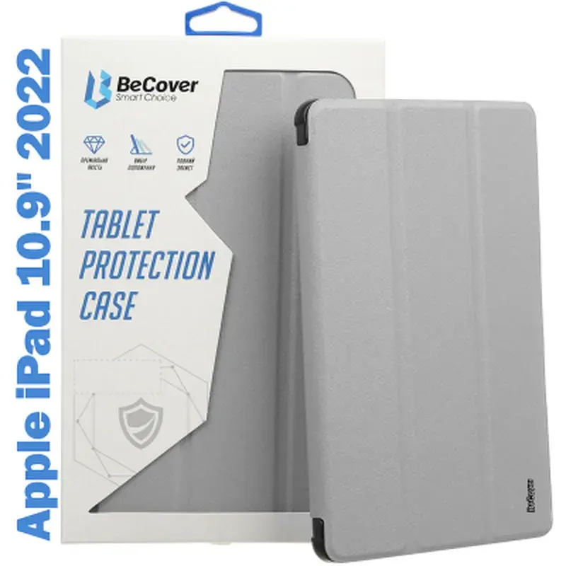 Чохол до планшета BeCover Tri Fold Soft TPU Silicone Apple iPad 10.9" 2022/24/11" 2025 Gray (708521)