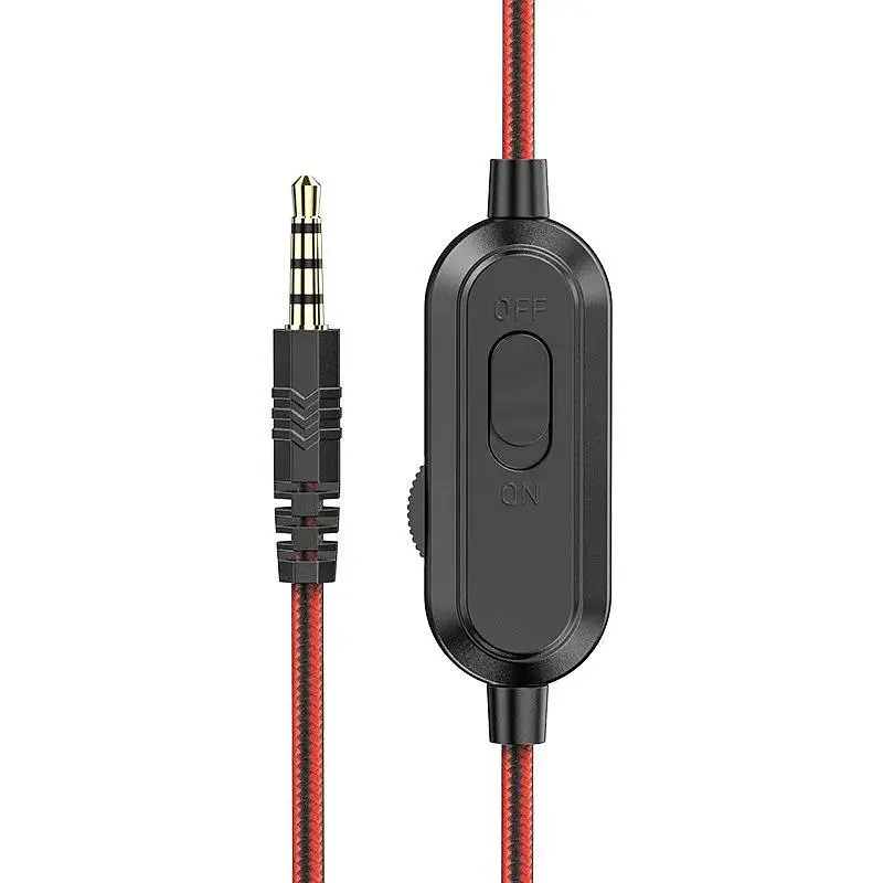 Ігрові навушники Hoco W103 gaming Magic tour gaming headphones повнорозмірні чорно-червоні - фото 4